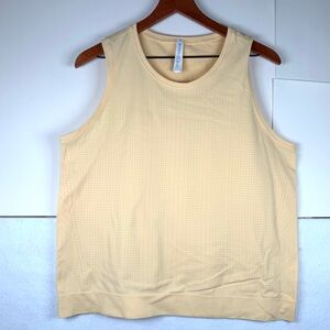 Athleta In Motion Yellow Seamless Tank Ventilated UPF 40+ Activewear Womens XL